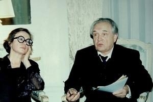 На приеме посла ФРГ в РФ Георга Фон Штудница в честь возвращения семьи Зиновьевых в Россию.1999 год